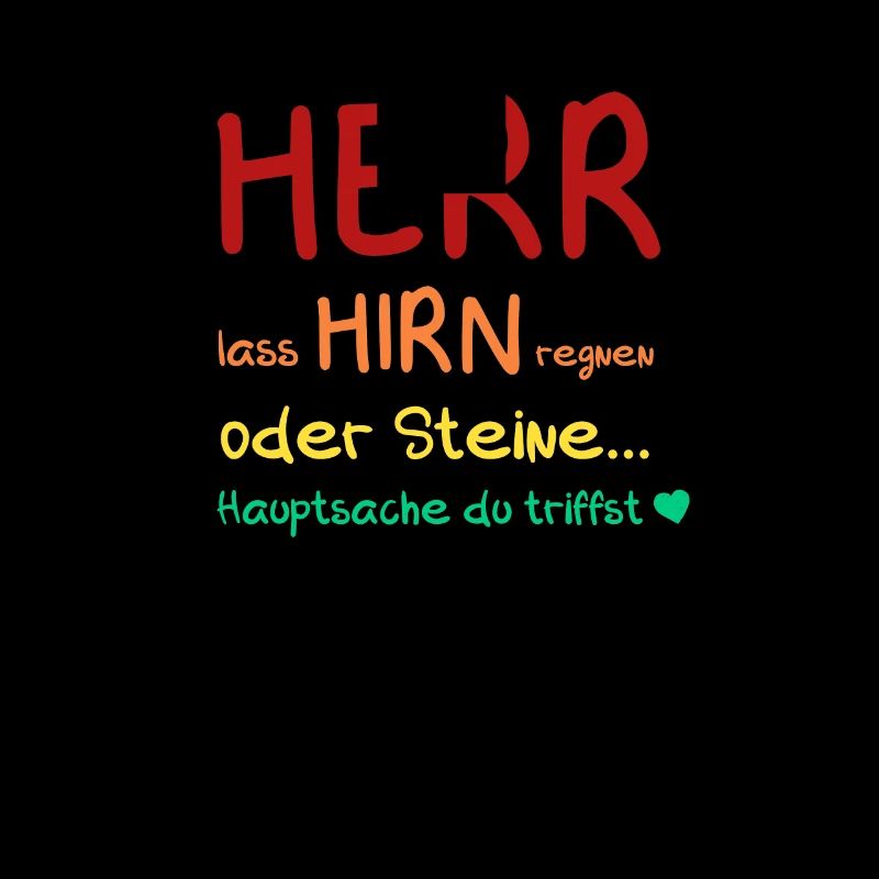 Herr lass Hirn regnen... oder Steine