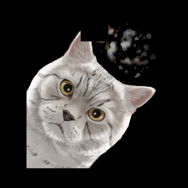 Neugierige Spotted Britisch Kurzhaar Katze