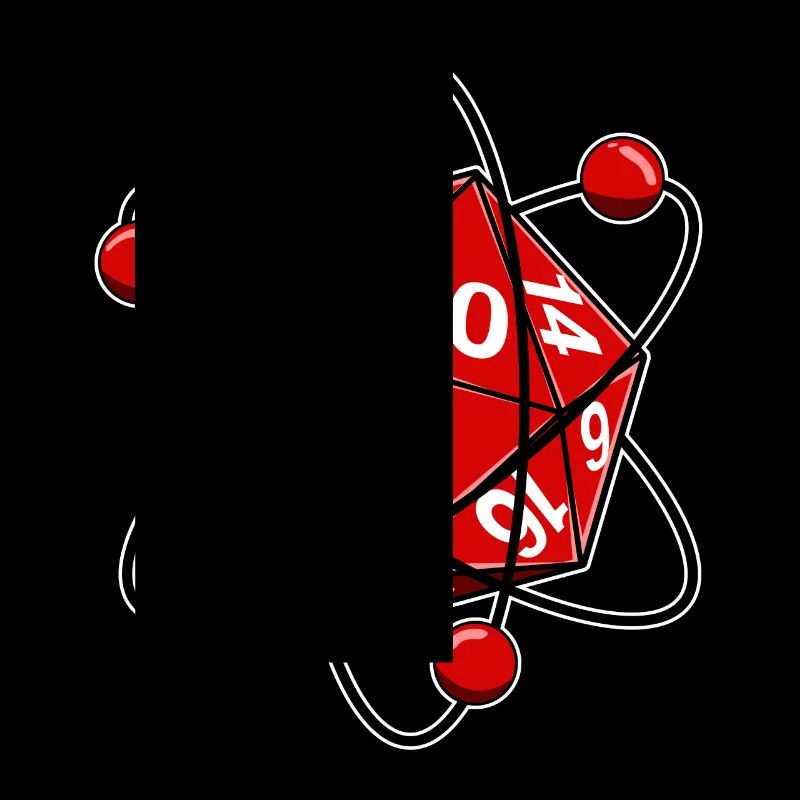 Cube D20 electron physics nerd