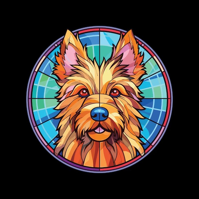 Australian Terrier Hunderasse Buntes Aquarell