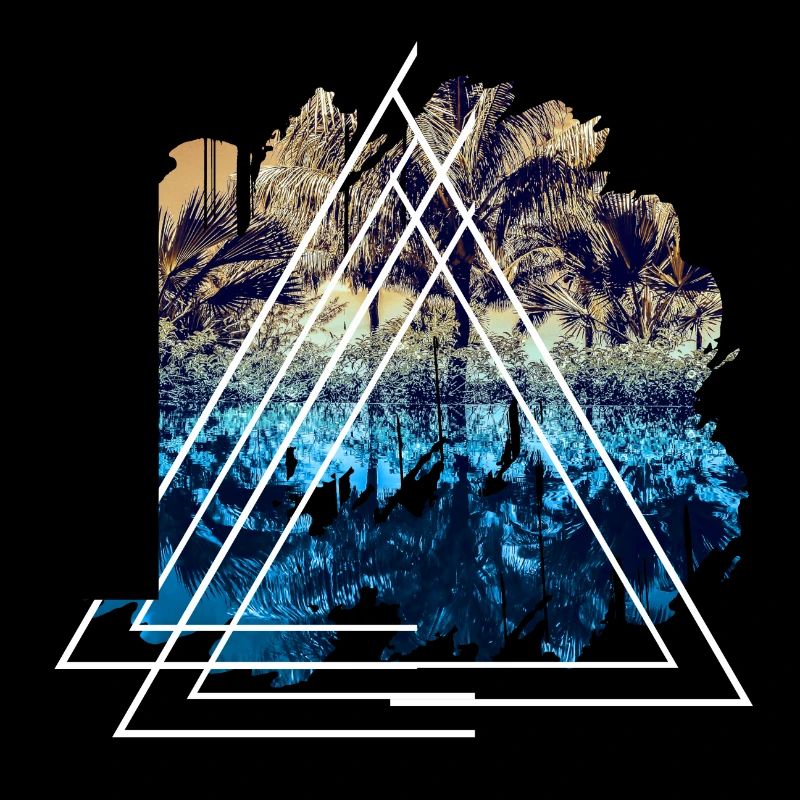 Vacation landscape triangular shape gift