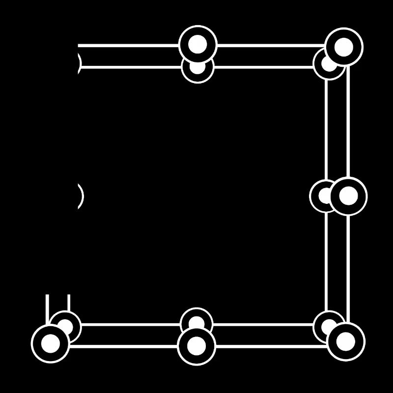 Futuristic frame with circles points