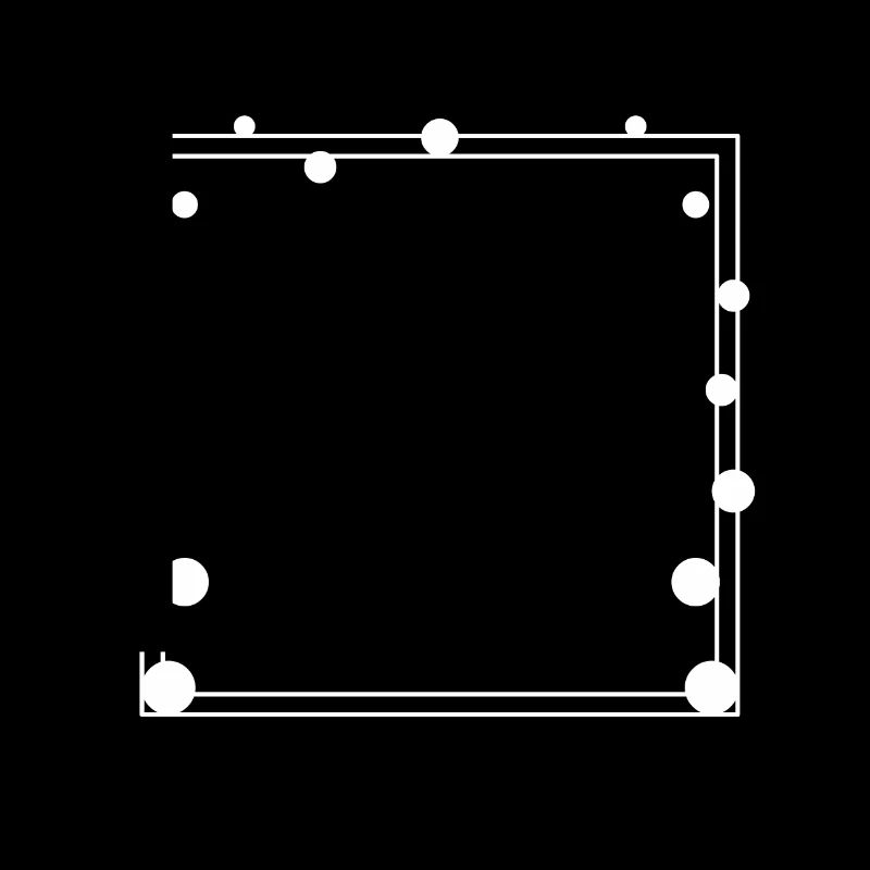 Dotted frame Square white