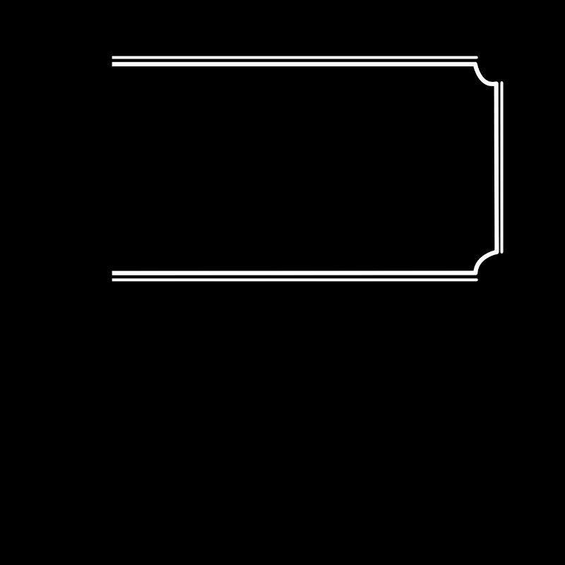 Angular frame in white basic text