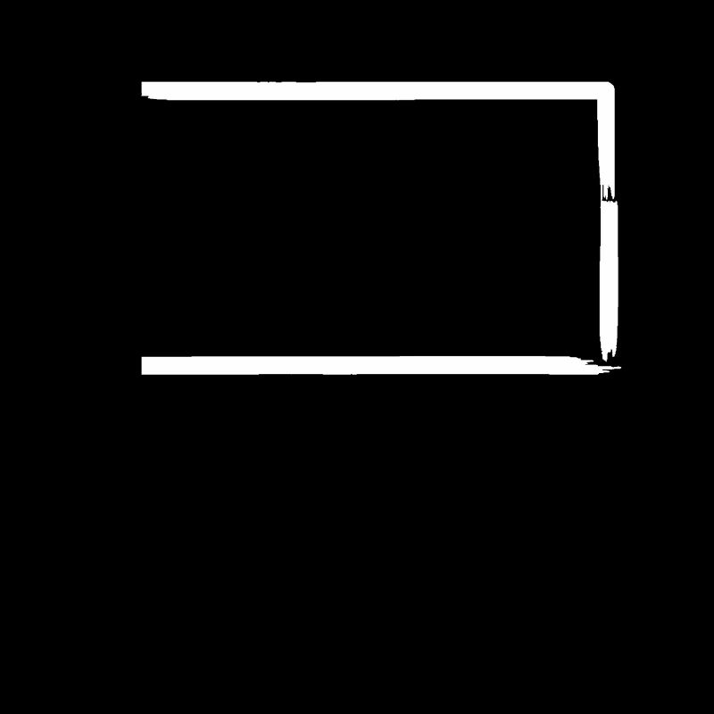 Brush Strokes Rectangular Frame Decoration