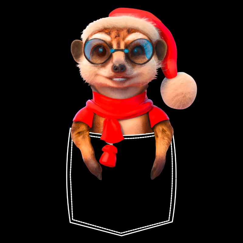 Suricate X-Mas Poche de poche de poitrine suricate