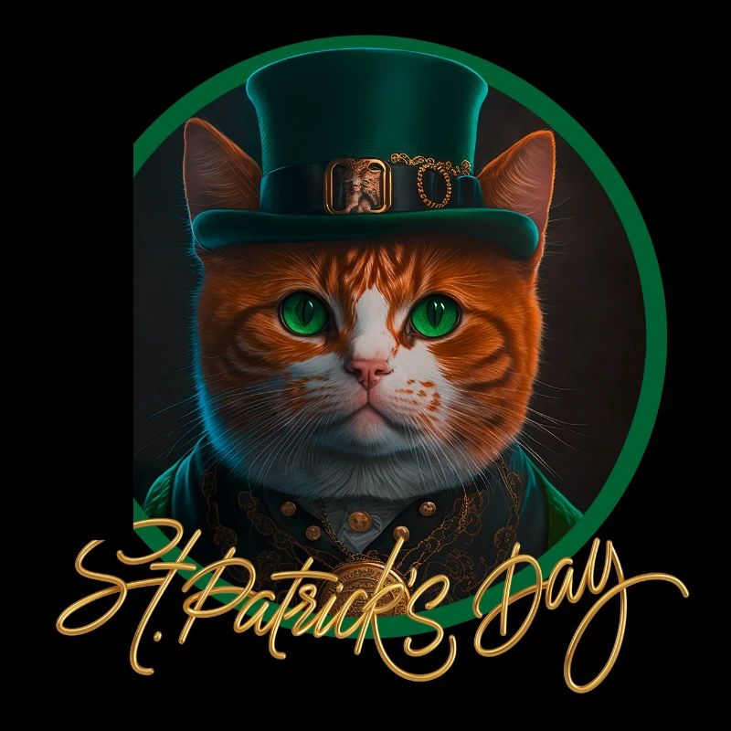 St Patrick s Day Katze