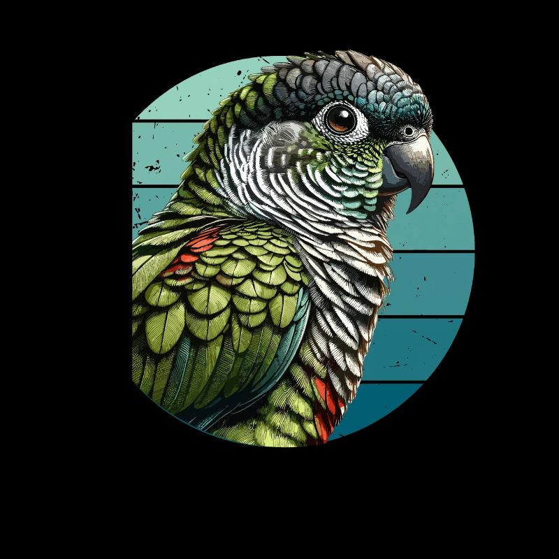 Conure à joues vertes Art mignon Conure