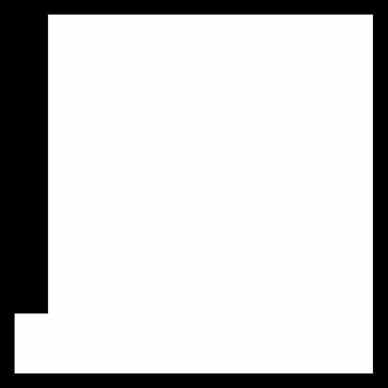 Rectangle gift, geometry white area square