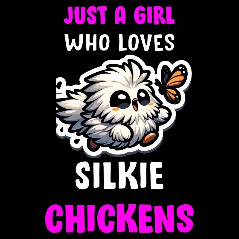 Nur ein Mädchen, das Silkies Silkie Chicken liebt