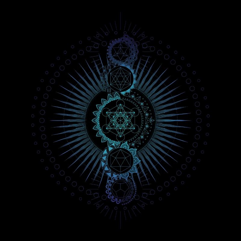 Sacred Geometry Metatron's Cube Gradient