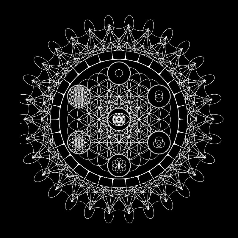 Évolution géométrique de l'oeil sacré de la fleur de Metatron