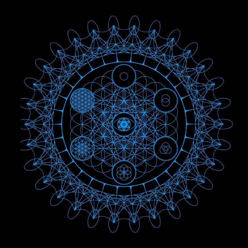 Évolution géométrique de l'oeil sacré de la fleur de Metatron