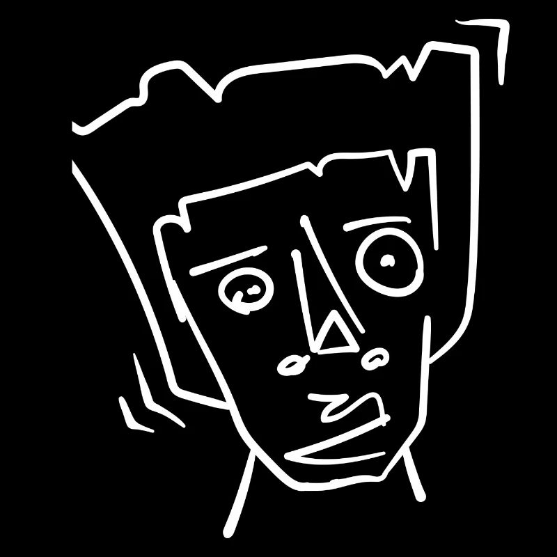 Abstract Face Beyond 3 White