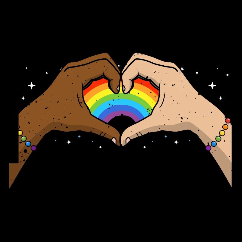 CSD LGBT Hands Shape Rainbow Heart Pride