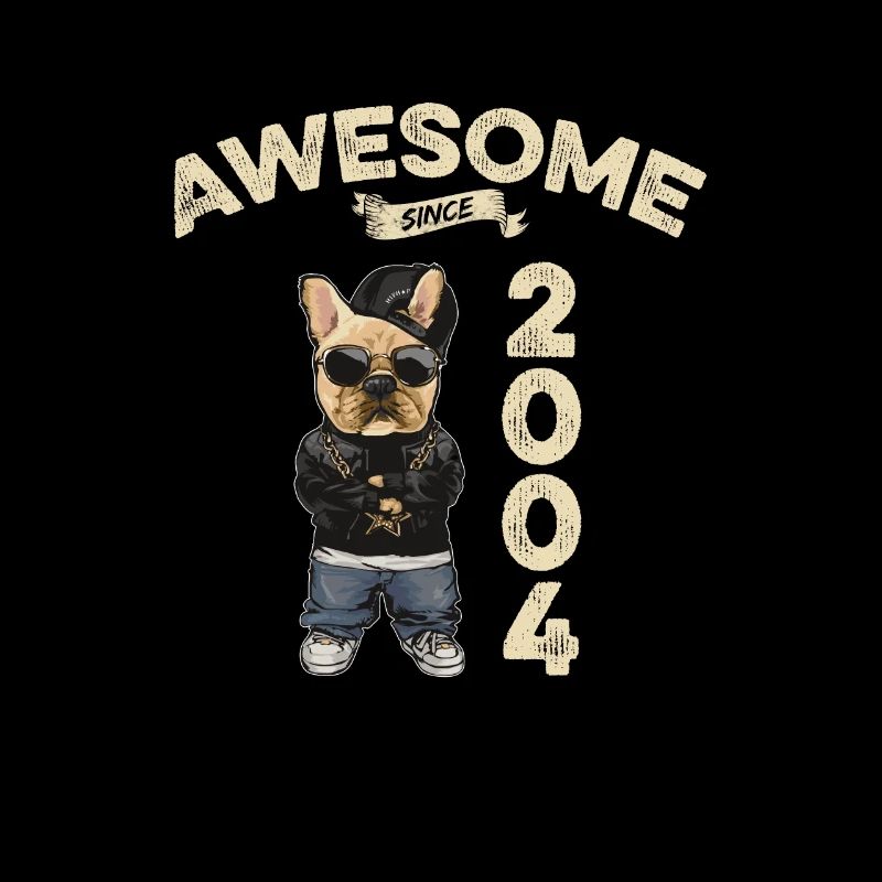 2004 Geburtstag Awesome since Cool Dog