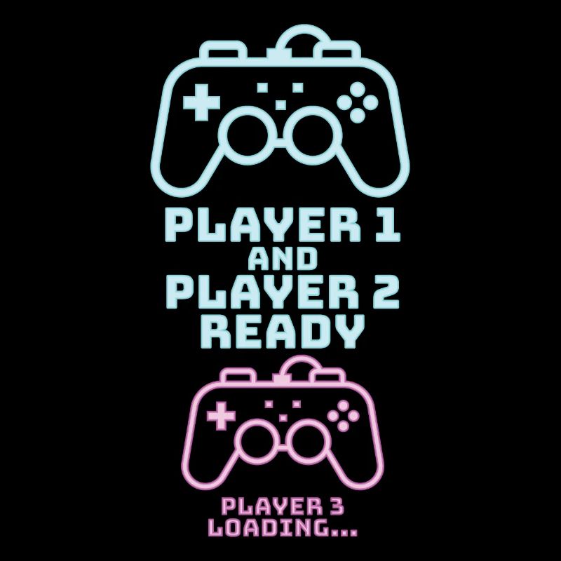 Player 1 2 Gamer Naissance Bébé console cadeau