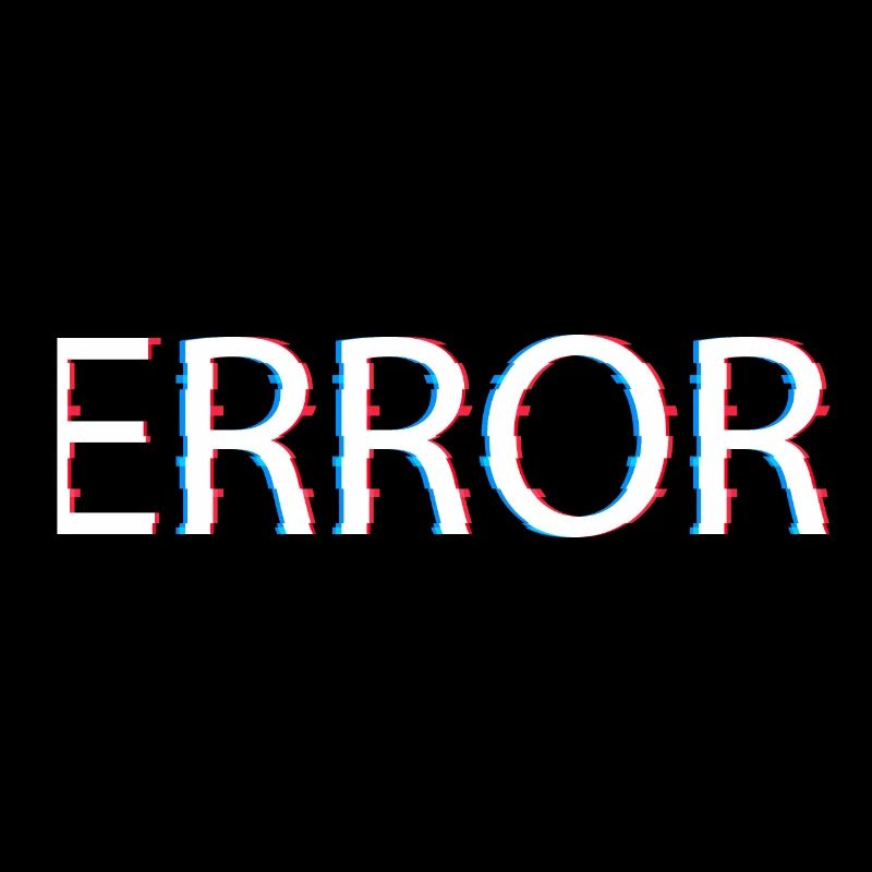Error design with cool glitch effect
