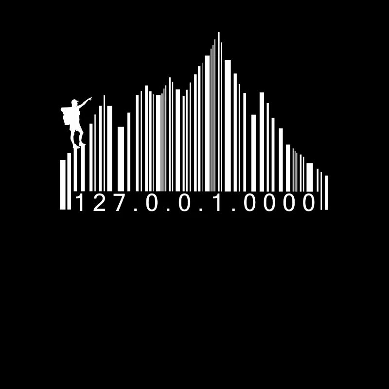 Barcode mountains code hiking hiker barcode