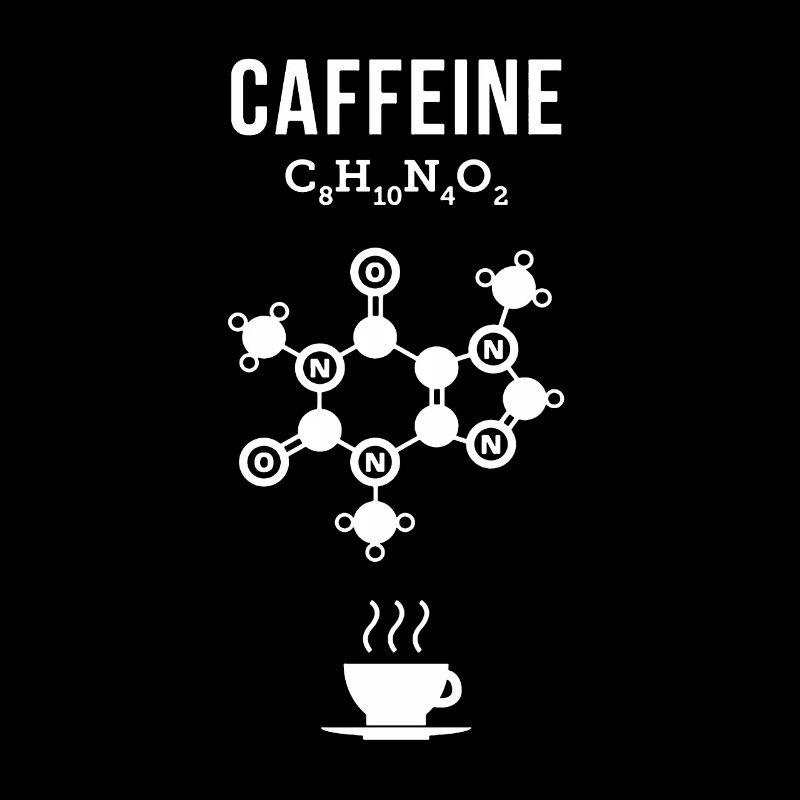 Coffee T-Shirt - Chemistry Caffeine Molecule Caffeine
