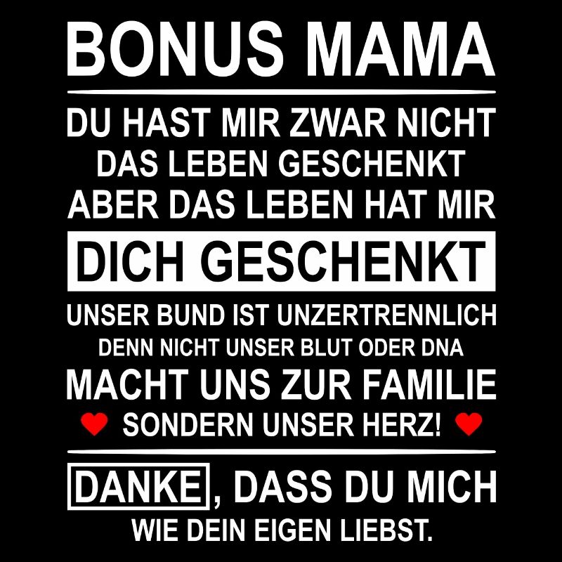 Bonus Mama Stiefmutter Ersatzmutter Geschenk