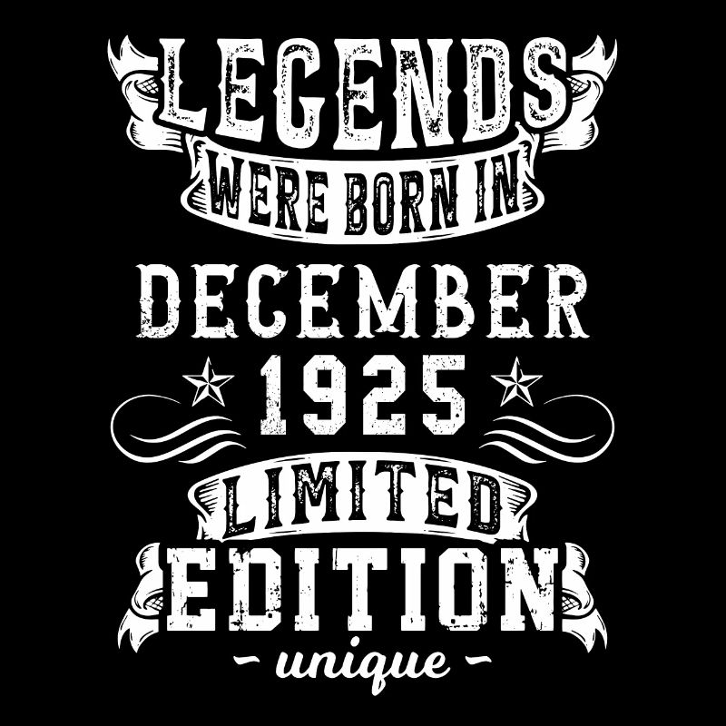 Anniversaire Décembre 1925 année Edition Limitée