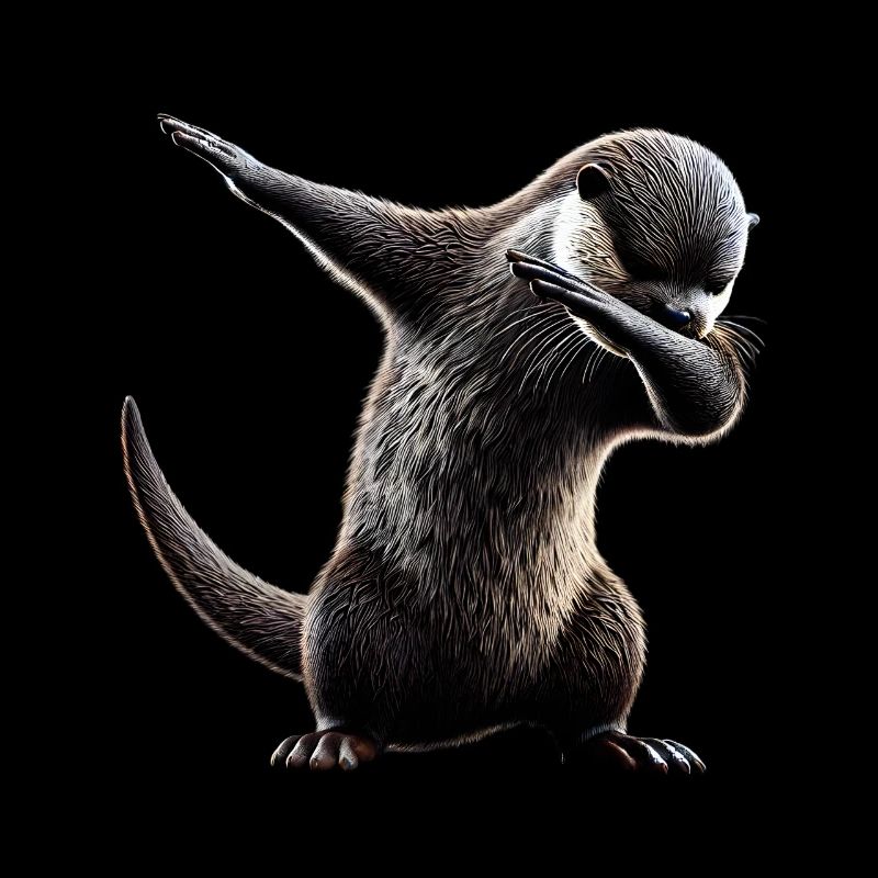 Funny Dabbing Otter Dance Animal Lover Dab