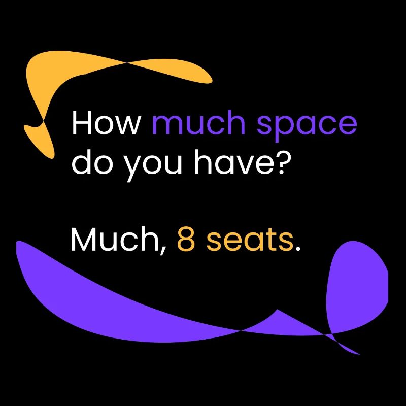 Lieu? 8 sièges.