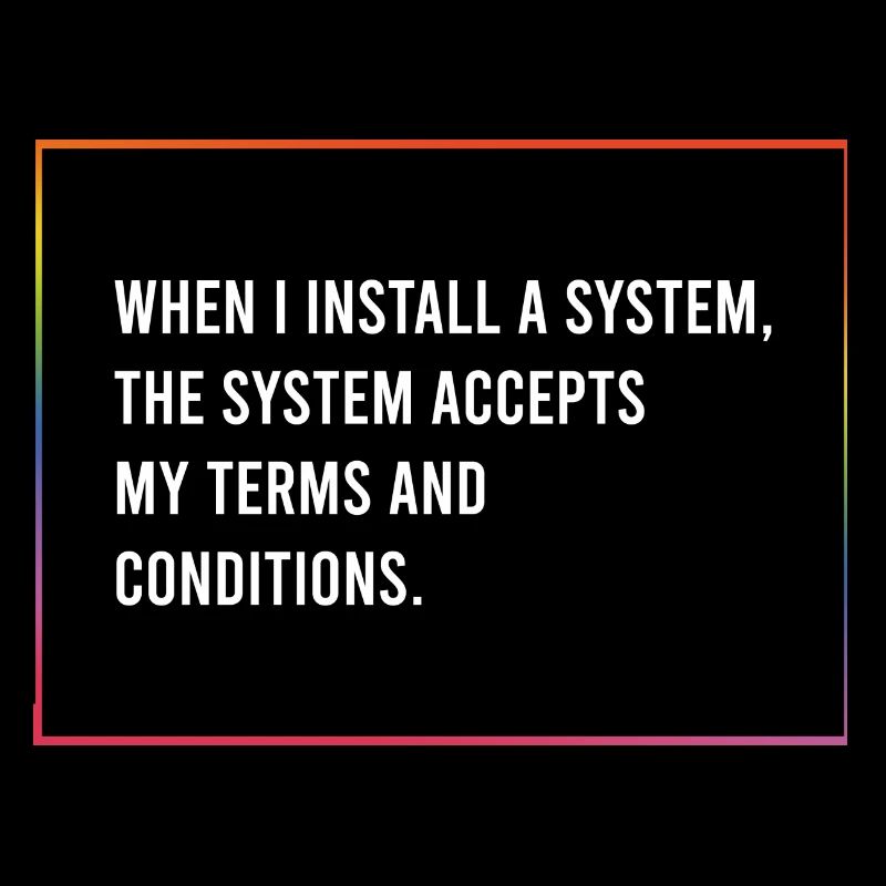 Wenn ich ein System installiere...