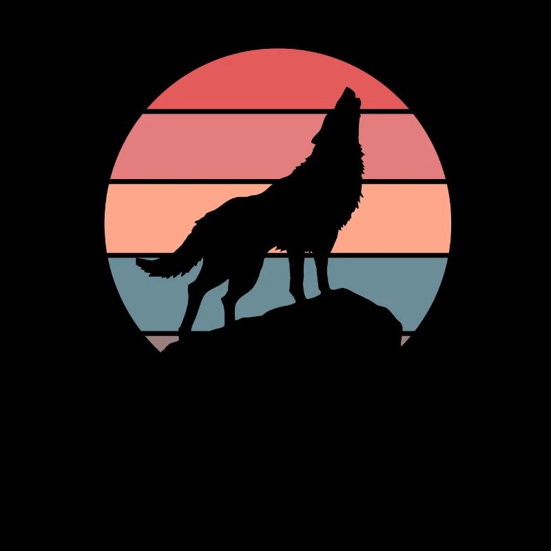 Wolf Wolfpack Wolves Nature Rétro Nature Cadeau