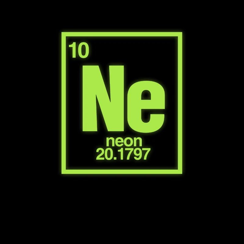 Neon chemistry periodic table chemist gift