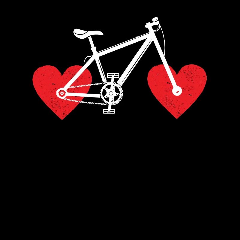 Fahrrad Herzen Shirt Geschenk Radfahrer