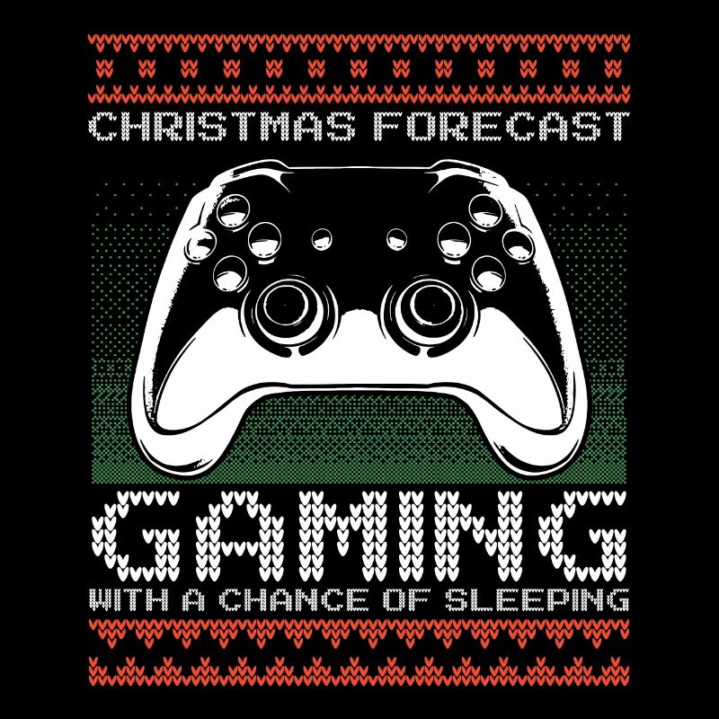 Funny Christmas Forecast Gaming Controller Ugly