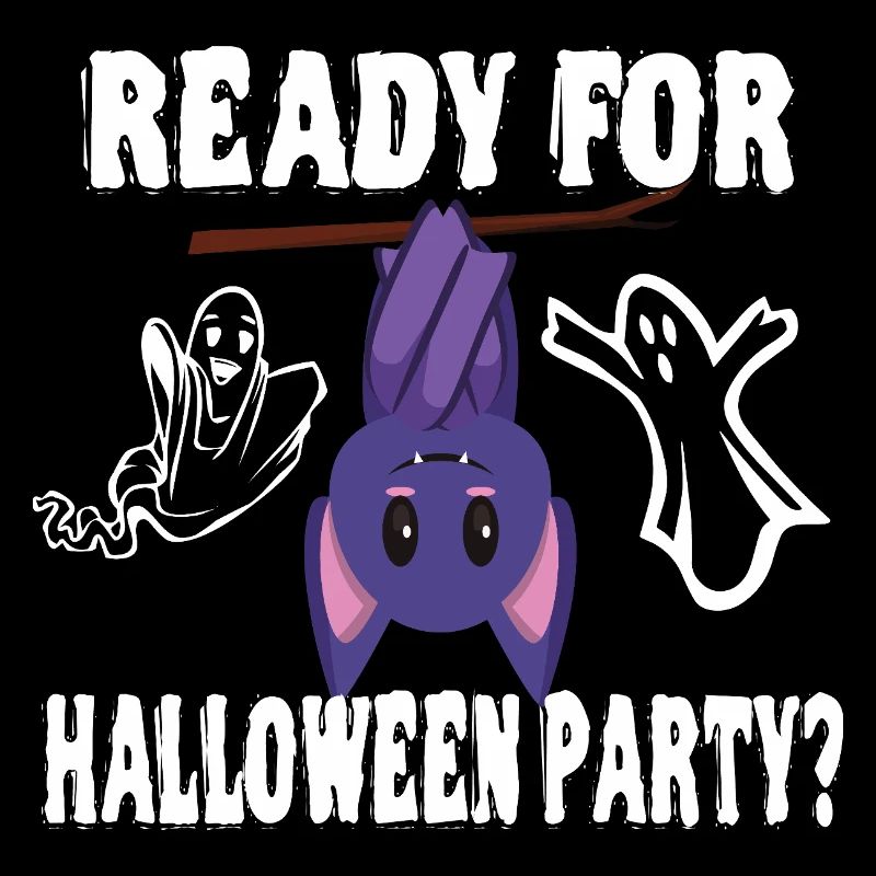 Fledermaus Ready for Halloween Kostüm Party Spruch