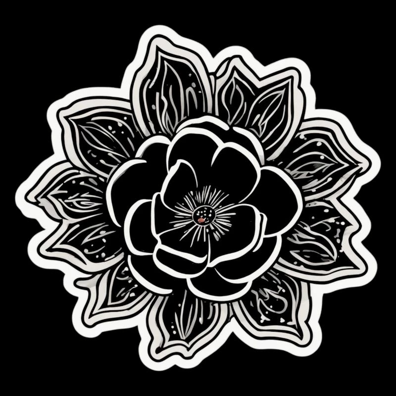 La beauté et le charme d’une fleur monochrome