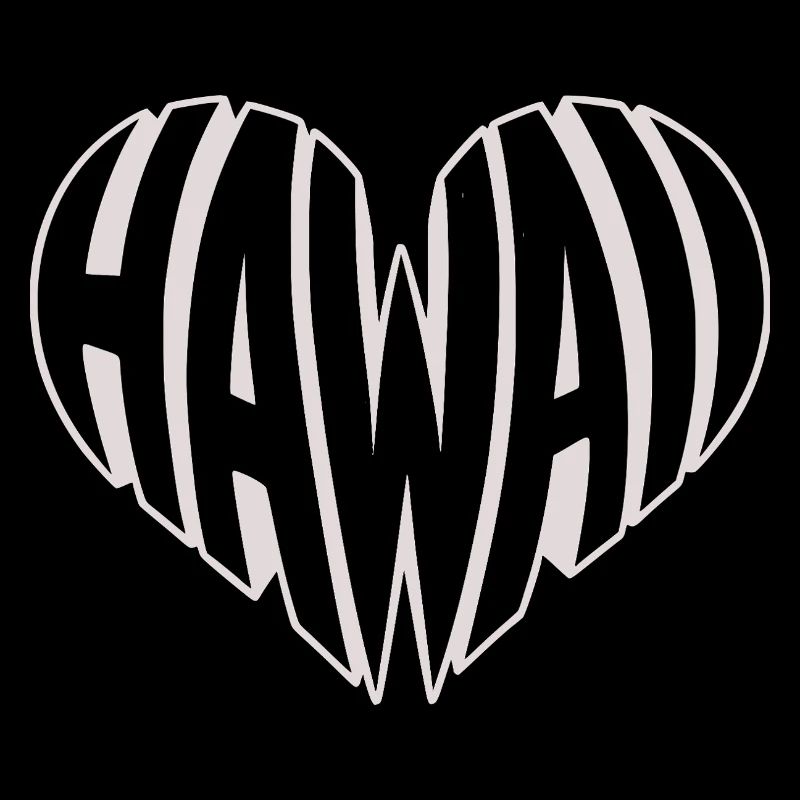 Hawaii, Hawaii Angular Heart Typo