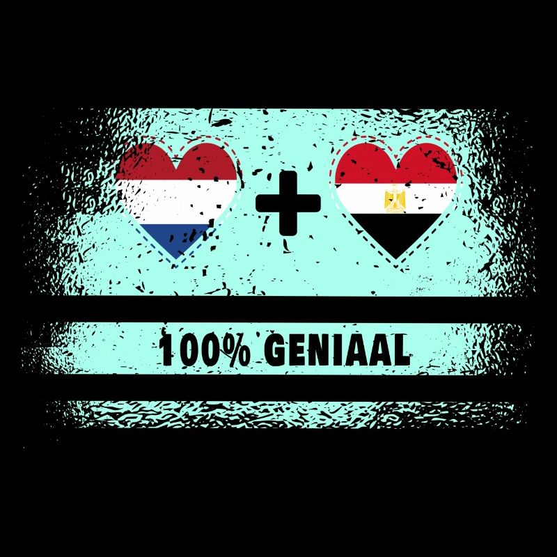 Pays-Bas et Egypte 100% Genius flag