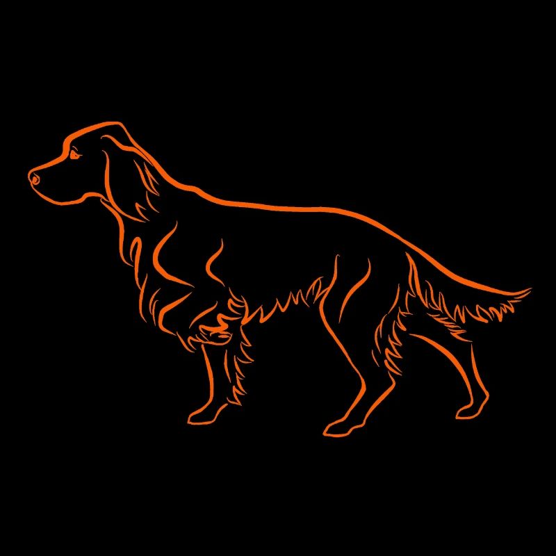Setter vorstehend in orange