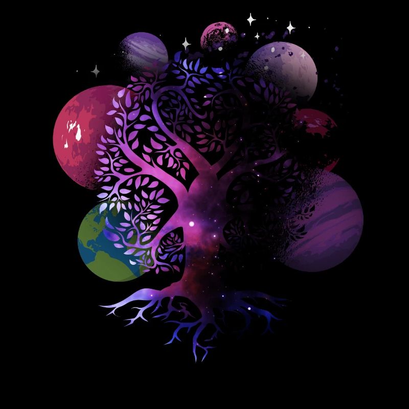 Tree of Life Galaxy, Planets, Solar System,