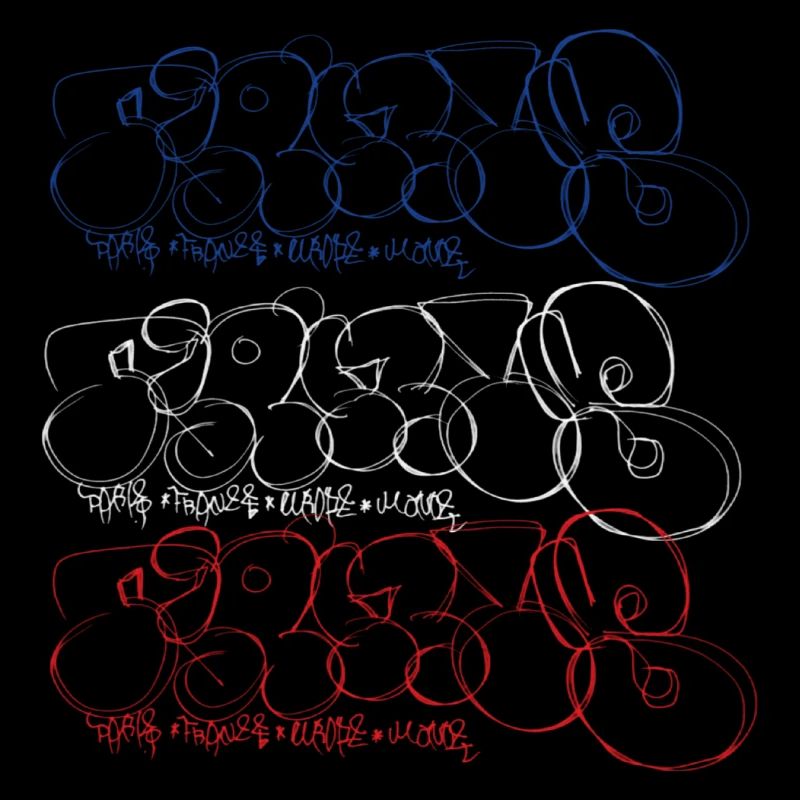 Graffiti Kunst Collage Print (Pariser Bubble Style