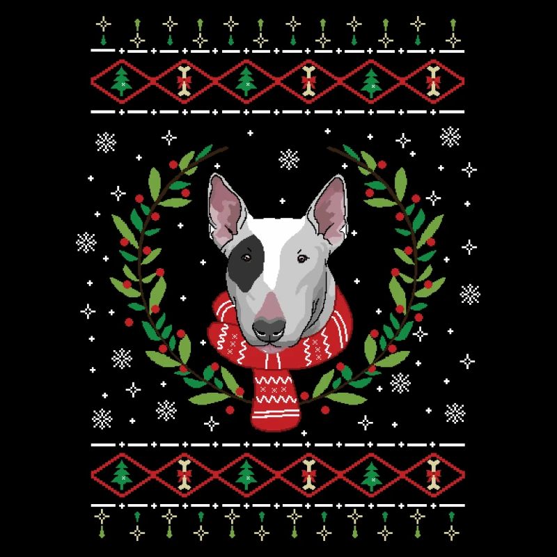 Cadeau de pull de Noël laid Bull Terrier