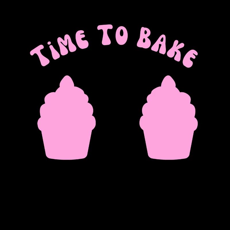 "Time To Bake" Funny Cupcakes Baker Dessert