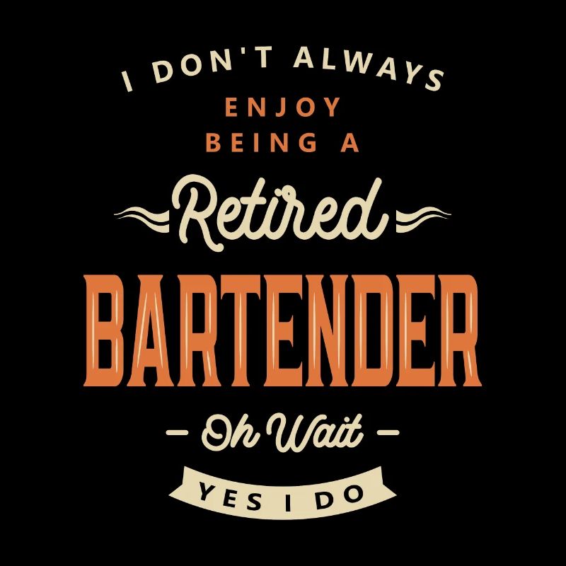 Bartender Funny Job Title Profession Birthday Work