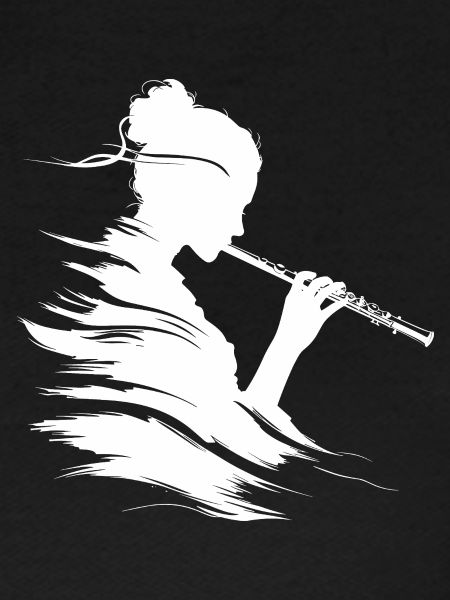 Flûtiste dessinateur
