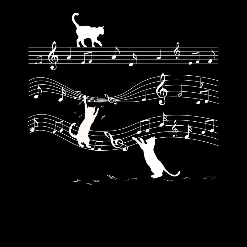 Notes musicales Chat léché