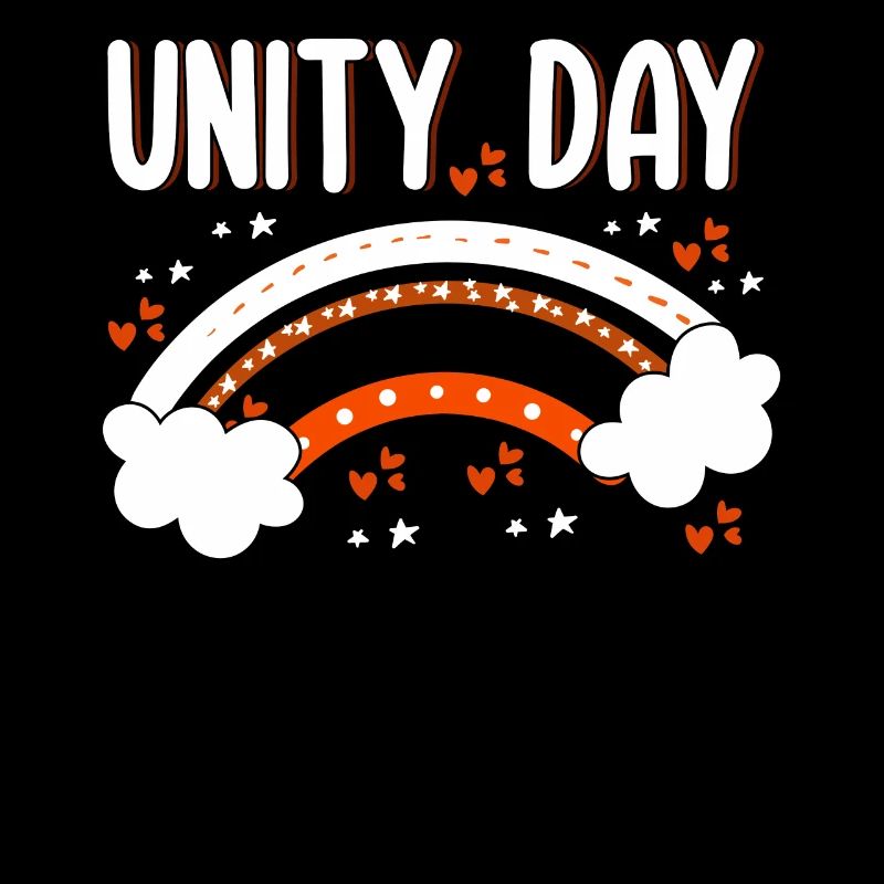 Peace Kind Courage Orange Rainbow Cloud Unity Day