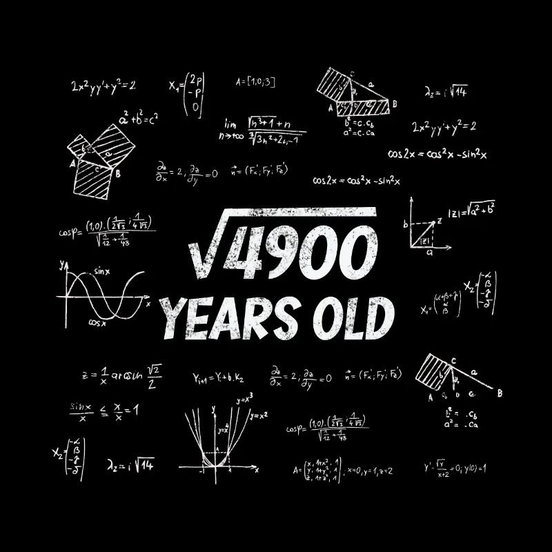 Square root from 4900 - 70th birthday math nerd