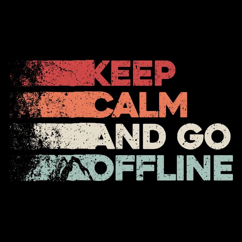 Restez calme et déconnectez-vous. Conception de randonnée