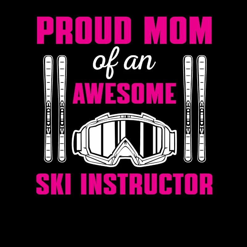 Funny ski instructor mom shirt
