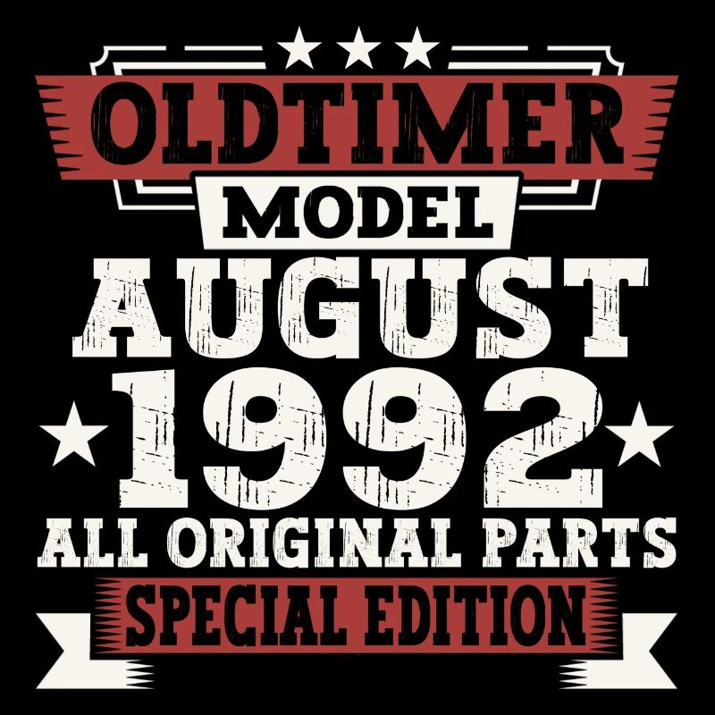 Oldtimer Août 1992 30e anniversaire Cadeau Amusant